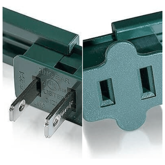 SPT1 Plug Bundle Male and Female Slide-On Vampire Plug Bundle Green - Christmas Light Installation Accessories