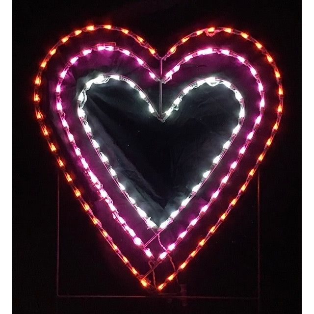 Triple Valentines Day Hearts, Animated - The Christmas Light Emporium