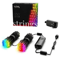 Twinkly App Controlled RGB Christmas Lights, 250 Bulbs, Green Wire