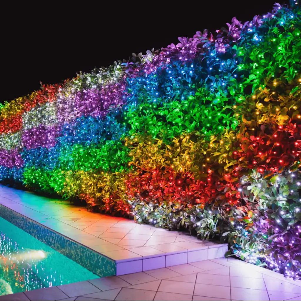 Guirlandes lumineuses de Noël RVB Twinkly contrôlées par application, 400 ampoules, fil vert - Guirlandes lumineuses de Noël