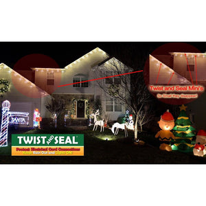 Twist and Seal Mini, Christmas Light Cord Weather and Moisture Protection Christmas Light Installation Accessories Twist and Seal