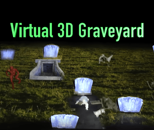 Virtual 3D Graveyard,  Projection Effect, USB Version - The Christmas Light Emporium