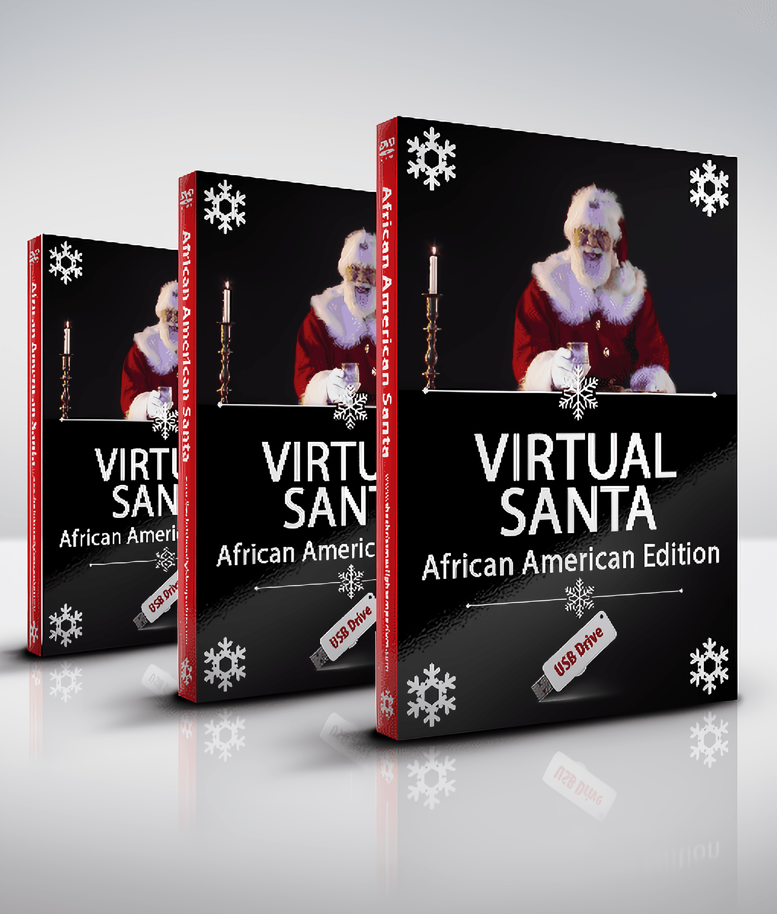 Virtual Santa, African American Edition, Projection Effect, USB Version - The Christmas Light Emporium