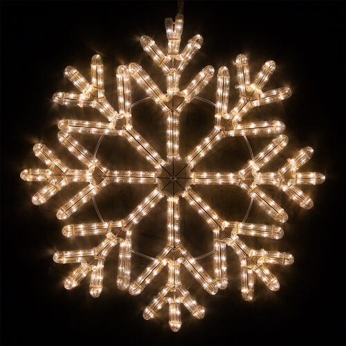 24" LED 40 Point Snowflake, Warm White