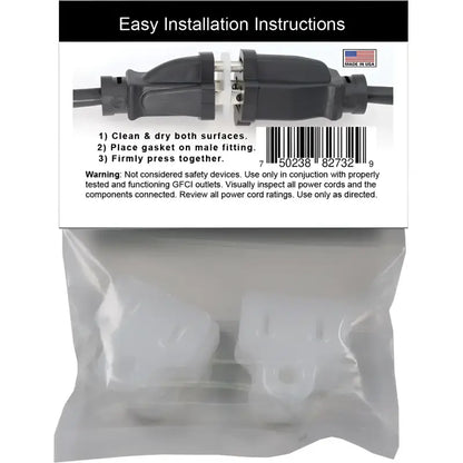 Weatherproof Electrical Plug Extension Cord Gaskets 10 Pack Christmas Light Installation Accessories