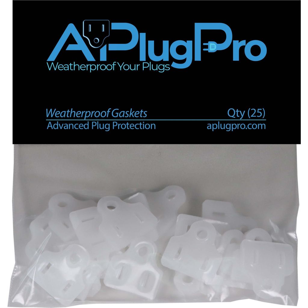 Weatherproof Electrical Plug Extension Cord Gaskets, 25 Pack - The Christmas Light Emporium