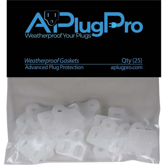Weatherproof Electrical Plug Extension Cord Gaskets 25 Pack - Christmas Light Installation Accessories