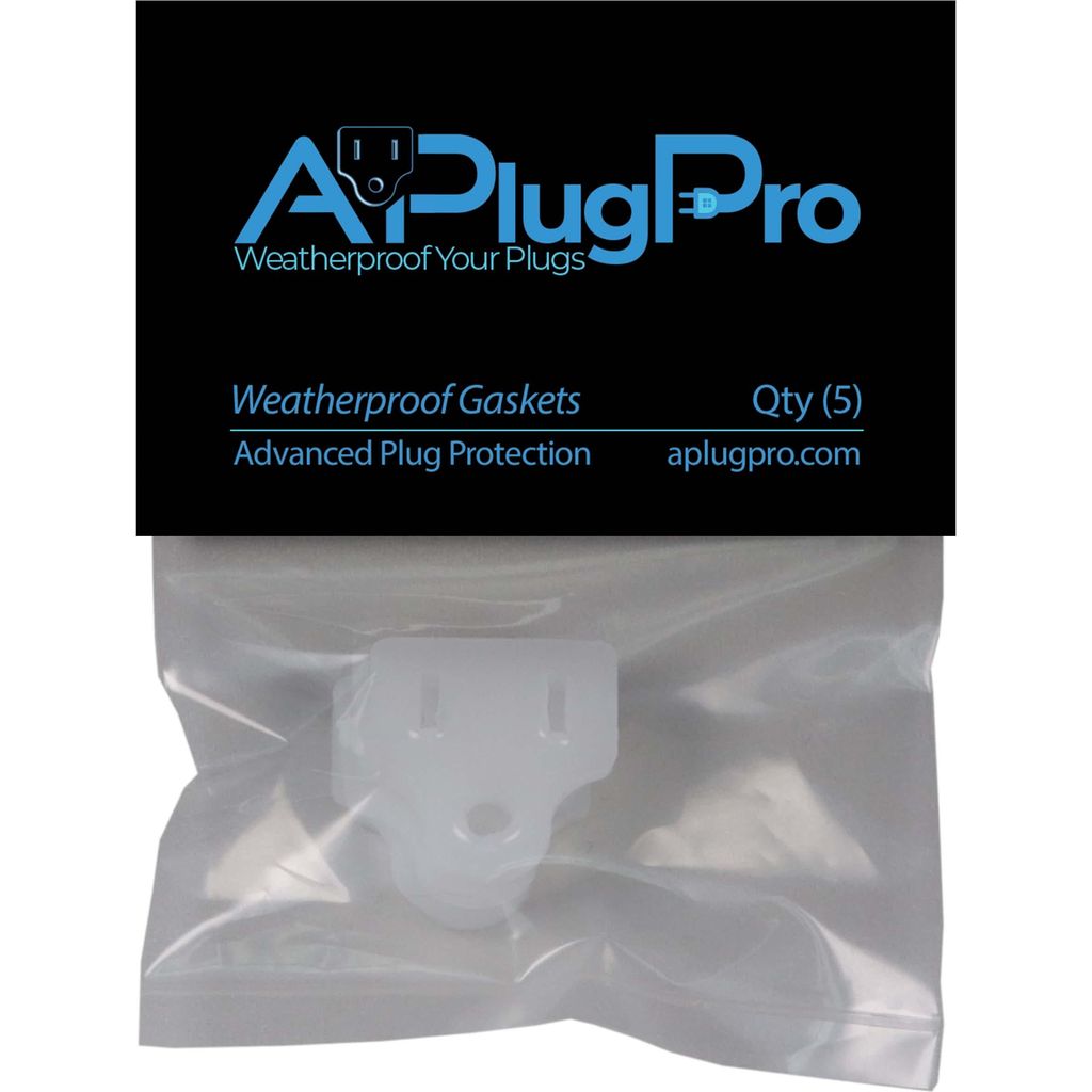 Weatherproof Electrical Plug Extension Cord Gaskets, 5 Pack - The Christmas Light Emporium