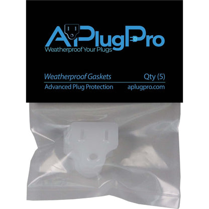Weatherproof Electrical Plug Extension Cord Gaskets 5 Pack - Christmas Light Installation Accessories