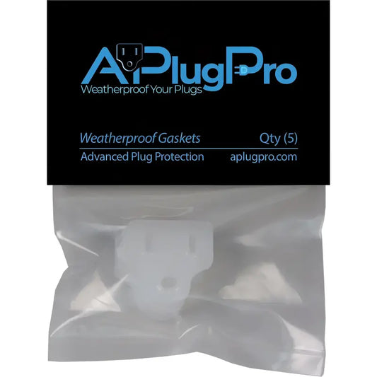 Weatherproof Electrical Plug Extension Cord Gaskets 5 Pack - Christmas Light Installation Accessories