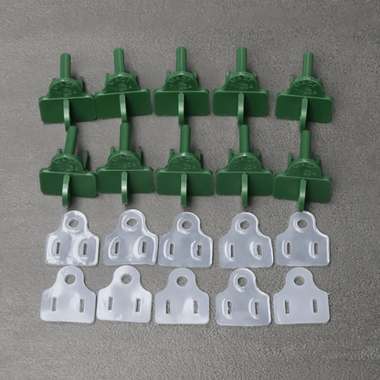 Weatherproof Electrical Plug Extension Cord Gaskets and Green Covers 10 Pack - Christmas Light Installation Accessories