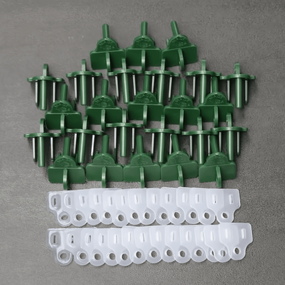 Weatherproof Electrical Plug Extension Cord Gaskets and Green Covers 25 Pack - Christmas Light Installation Accessories