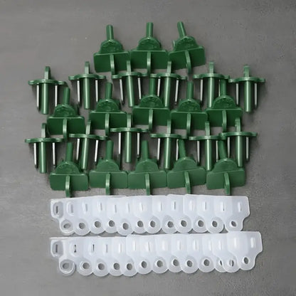 Weatherproof Electrical Plug Extension Cord Gaskets and Green Covers 25 Pack - Christmas Light Installation Accessories