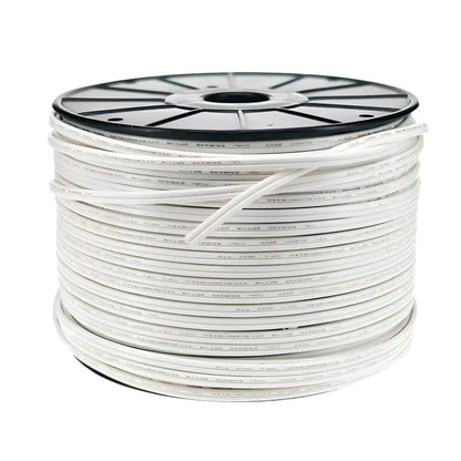 Wire Zipcord 18 Gauge SPT1 1000’ White - Christmas Light Installation Accessories