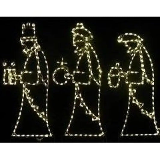 Wise Men Large 3 Piece Warm White Lights - Wireframes Displays and Yard Art