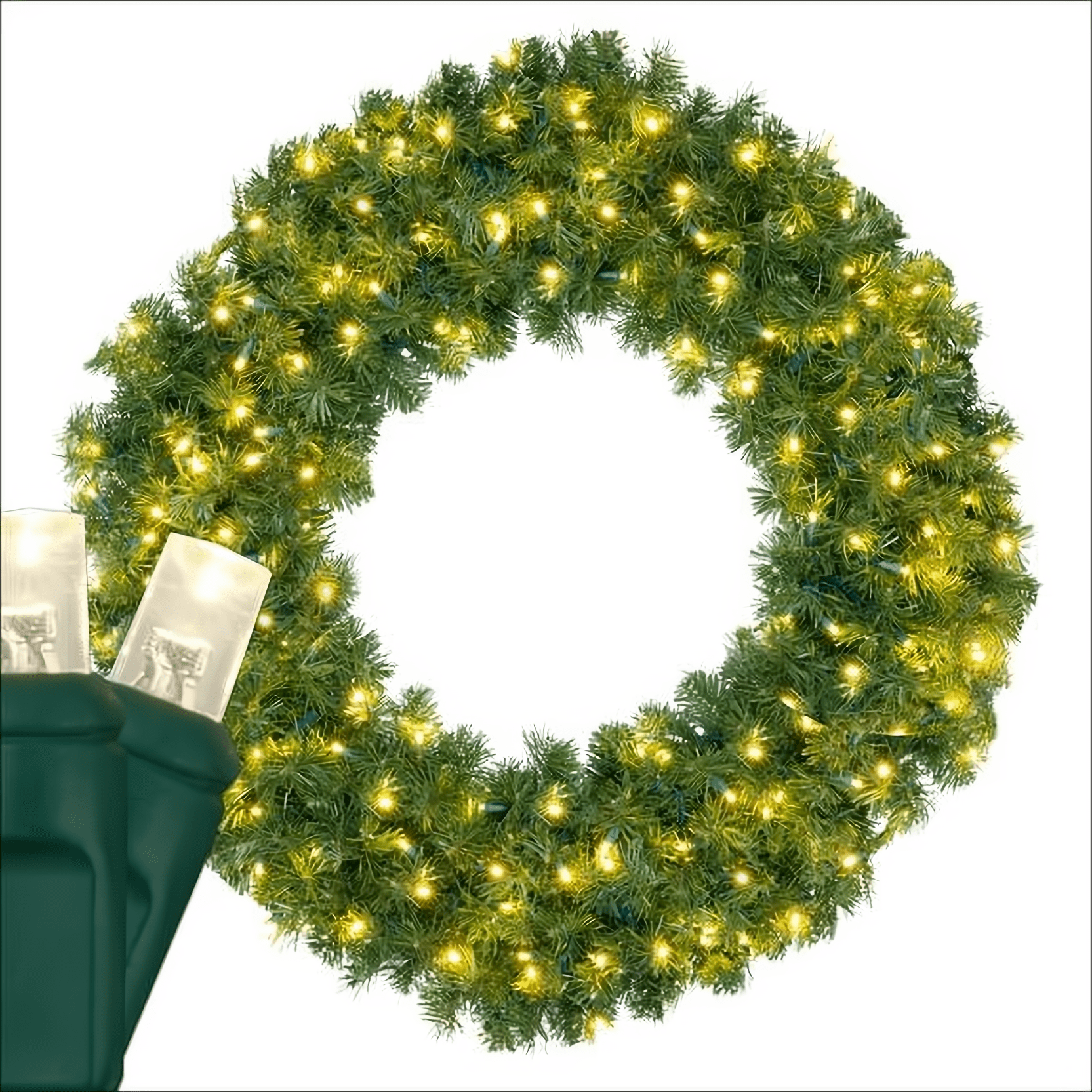 Wreath 24’’ Olympia Pine Pre-Lit LED Warm White - Christmas Decorations