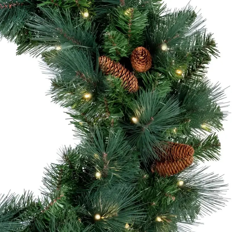 Wreath 30’’ Mixed Noble Pre-lit LED Warm White - Christmas Decorations