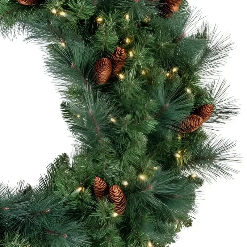 Wreath 36’’ Mixed Noble Pre-lit LED Warm White - Christmas Decorations