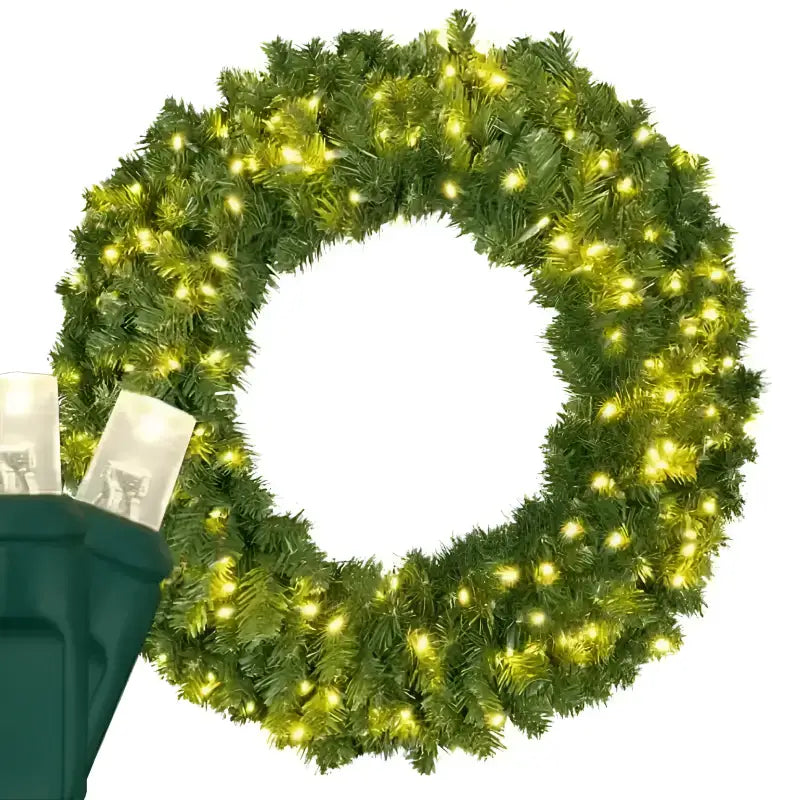 Wreath 36’’ Sequoia Fir Pre-Lit LED Warm White [CLOSEOUT] - Christmas Decorations
