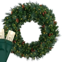 Wreath, 48" Mixed Noble, Pre-lit, LED Warm White